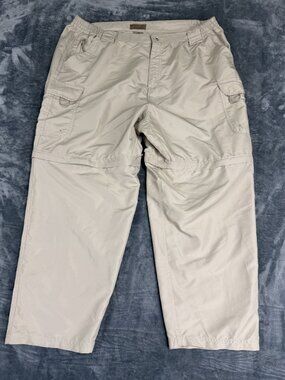 Rugged Earth Mens Khaki Convertible Cargo Pants XL 40/42